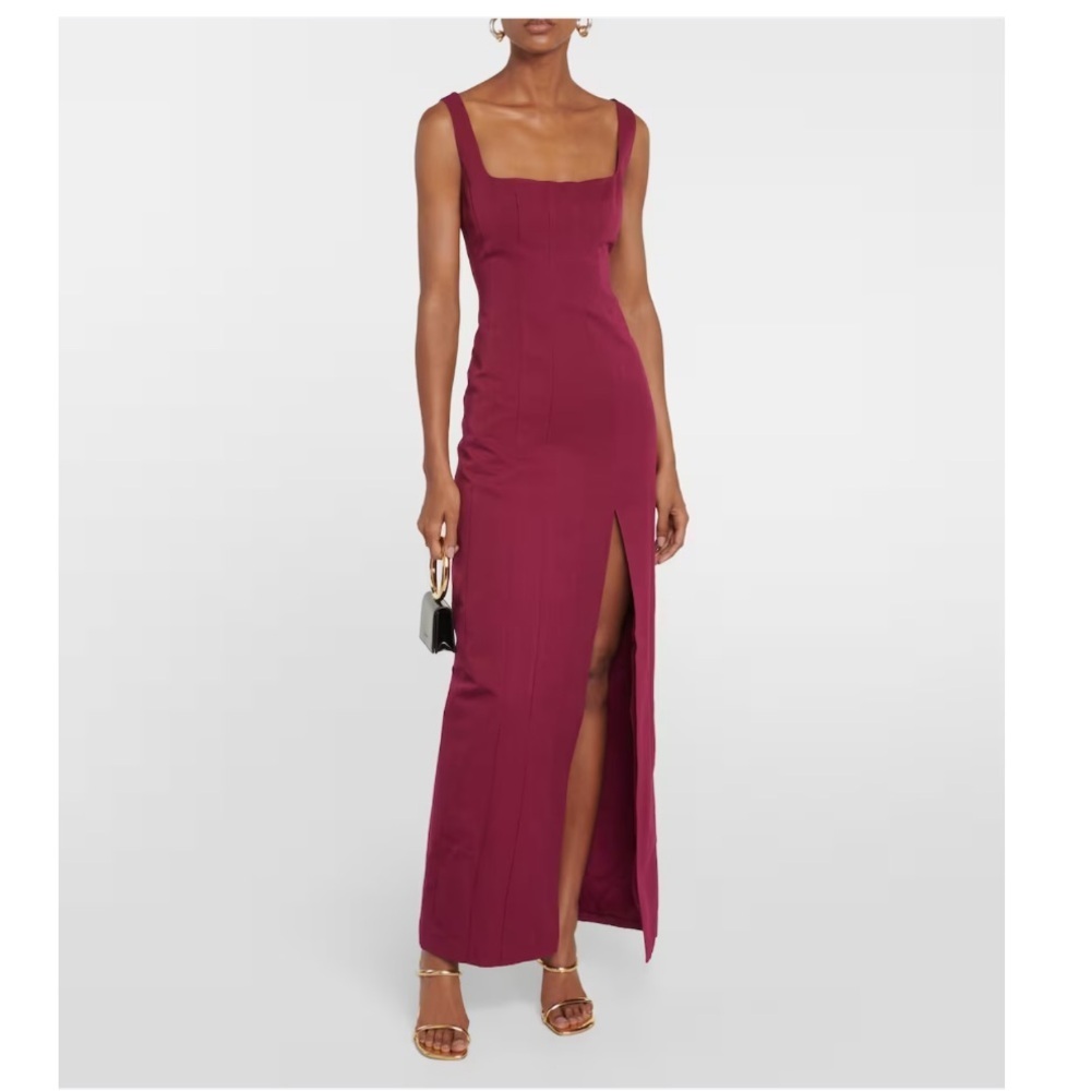STAUD Portrait Dress in Syrah.